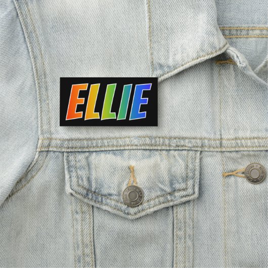 Voornaam "ELLIE": Fun Rainbow-kleuren Naamplaatje (In situ)