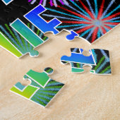 Voornaam "ELLIE", geun "HAPPY BIRTHDAY" Legpuzzel (Zijkant)