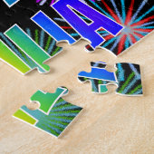 Voornaam "EMILIA", geun "HAPPY BIRTHDAY" Legpuzzel (Zijkant)