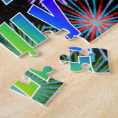 Voornaam "EMILY", geun "HAPPY BIRTHDAY" Legpuzzel (Zijkant)