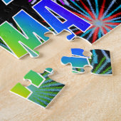 Voornaam "EMMA", geun "HAPPY BIRTHDAY" Legpuzzel (Zijkant)