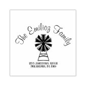 Voornaam en voornaam achterzijde rubberstempel (Afrduk)