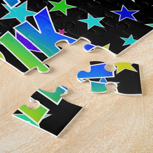 Voornaam ERIK, Fun "HAPPY BIRTHDAY" Legpuzzel (Zijkant)