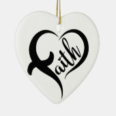 Voornaam | Faith Inspirerend Black Typography Keramisch Ornament (Rechts)