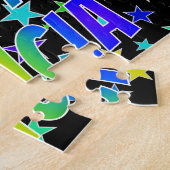 Voornaam FELICIA, Fun "HAPPY BIRTHDAY" Legpuzzel (Zijkant)