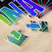 Voornaam "FIONA", vun "HAPPY BIRTHDAY" Legpuzzel (Zijkant)