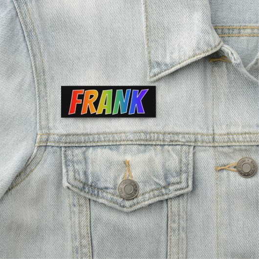 Voornaam "FRANK": Fun Rainbow-kleuren Naamplaatje (In situ)
