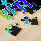 Voornaam "GARRETT", geun "HAPPY BIRTHDAY" Legpuzzel (Zijkant)