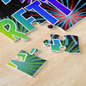 Voornaam "GARRETT", geun "HAPPY BIRTHDAY" Legpuzzel (Zijkant)