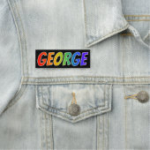 Voornaam "GEORGE": Fun Rainbow-kleuren Naamplaatje (In situ)