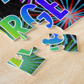 Voornaam "GEORGE", geun "HAPPY BIRTHDAY" Legpuzzel (Zijkant)