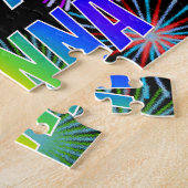 Voornaam "GIANNA", geun "HAPPY BIRTHDAY" Legpuzzel (Zijkant)