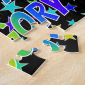 Voornaam "GREGORY", afgekort "HAPPY BIRTHDAY" Legpuzzel (Zijkant)