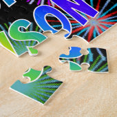 Voornaam "GREYSON", geun "HAPPY BIRTHDAY" Legpuzzel (Zijkant)