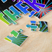 Voornaam "HEATHER", vun "HAPPY BIRTHDAY" Legpuzzel (Zijkant)