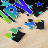 Voornaam "HENRY", geun "HAPPY BIRTHDAY" Legpuzzel (Zijkant)