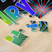 Voornaam "HENRY", geun "HAPPY BIRTHDAY" Legpuzzel (Zijkant)