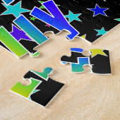 Voornaam "HOLLY", geun "HAPPY BIRTHDAY" Legpuzzel (Zijkant)