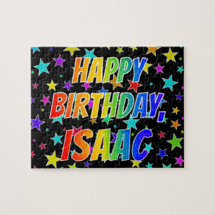 Voornaam ISAAC, Fun "HAPPY BIRTHDAY" Legpuzzel