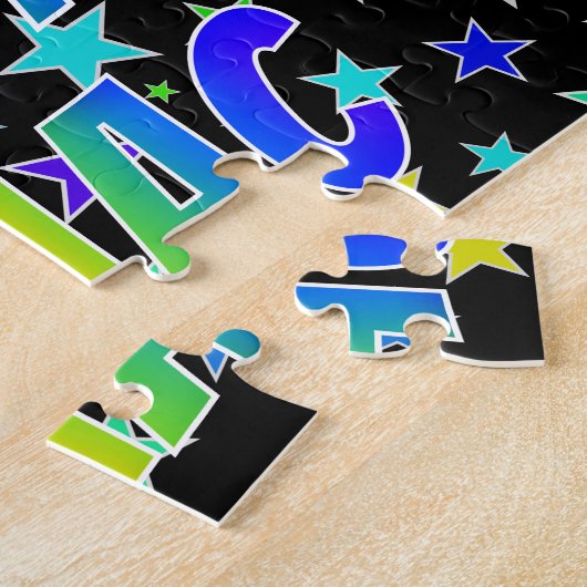 Voornaam ISAAC, Fun "HAPPY BIRTHDAY" Legpuzzel (Zijkant)