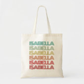 Voornaam ISABELLA Girl Retro Personalized Groovy Tote Bag (Voorkant)
