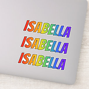 Voornaam "ISABELLA" met de Kleuring van de Sticker