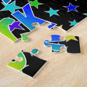 Voornaam "JACK", geun "HAPPY BIRTHDAY" Legpuzzel (Zijkant)