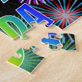 Voornaam "JADA", geun "HAPPY BIRTHDAY" Legpuzzel (Zijkant)