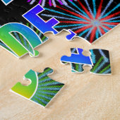 Voornaam "JADE", geun "HAPPY BIRTHDAY" Legpuzzel (Zijkant)