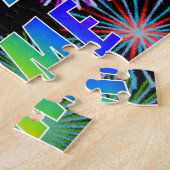 Voornaam "JAIME", geun "HAPPY BIRTHDAY" Legpuzzel (Zijkant)