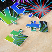 Voornaam: "JAKE", Fun "HAPPY BIRTHDAY" Legpuzzel (Zijkant)