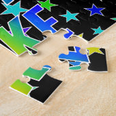 Voornaam: "JAKE", Fun "HAPPY BIRTHDAY" Legpuzzel (Zijkant)