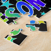 Voornaam "JAMESON", geun "HAPPY BIRTHDAY" Legpuzzel (Zijkant)