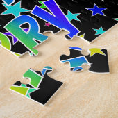 Voornaam "JERRY", geun "HAPPY BIRTHDAY" Legpuzzel (Zijkant)