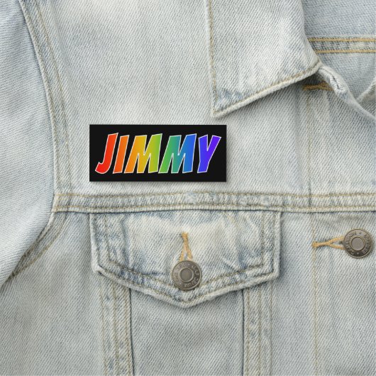 Voornaam "JIMMY": Fun Rainbow-kleuren Naamplaatje (In situ)
