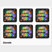 Voornaam "JODI", Fun "HAPPY BIRTHDAY" Vierkante Sticker (Vel)