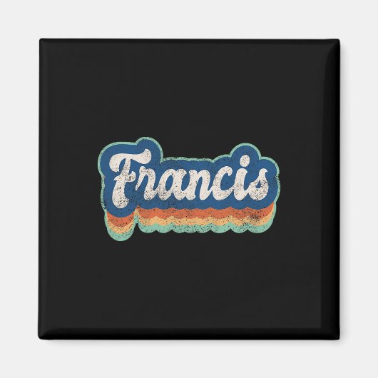 Voornaam Jongen  Stijl 70s 80s Gepersonaliseerd Magneet (Voorkant)