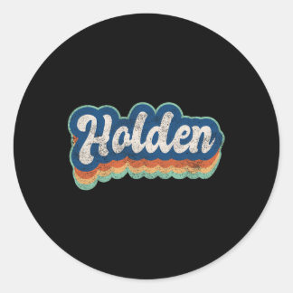 Voornaam Jongen  Stijl 70s 80s Gepersonaliseerd Ronde Sticker