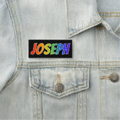 Voornaam "JOSEPH": Fun Rainbow-kleuren Naamplaatje (In situ)