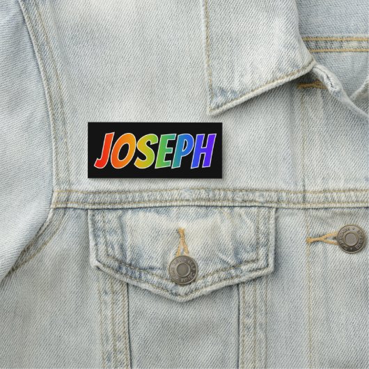 Voornaam "JOSEPH": Fun Rainbow-kleuren Naamplaatje (In situ)
