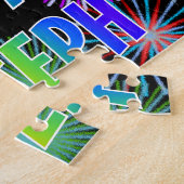 Voornaam "JOSEPH", geun "HAPPY BIRTHDAY" Legpuzzel (Zijkant)