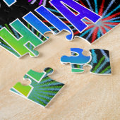 Voornaam "JOSHUA", geun "HAPPY BIRTHDAY" Legpuzzel (Zijkant)