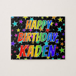 Voornaam KADEN, Fun "HAPPY BIRTHDAY" Legpuzzel