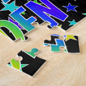 Voornaam KADEN, Fun "HAPPY BIRTHDAY" Legpuzzel (Zijkant)