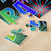 Voornaam "KARA", geun "HAPPY BIRTHDAY" Legpuzzel (Zijkant)