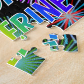 Voornaam "KATHERINE", geun "HAPPY BIRTHDAY" Legpuzzel (Zijkant)