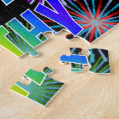 Voornaam "KATHY", vun "HAPPY BIRTHDAY" Legpuzzel (Zijkant)