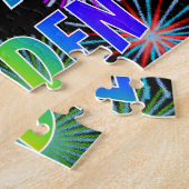 Voornaam "KAYDEN", geun "HAPPY BIRTHDAY" Legpuzzel (Zijkant)