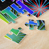 Voornaam "KEITH", geun "HAPPY BIRTHDAY" Legpuzzel (Zijkant)