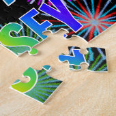 Voornaam "KELSEY", geun "HAPPY BIRTHDAY" Legpuzzel (Zijkant)